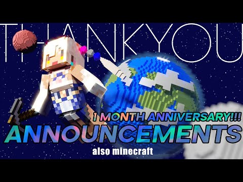 【Minecraft】1 Month Anniversary Announcements! A BIG TALK #holoCouncil