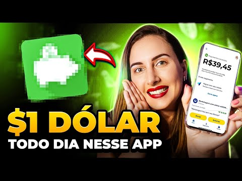 $1 DÓLAR TODO DIA PELO CELULAR! App gratuito pra ganhar dinheiro online de graça #cashpiggy