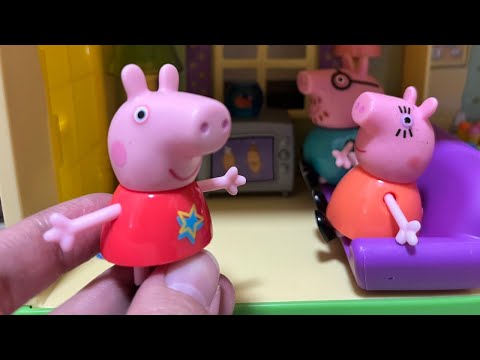 看佩佩豬學英文｜中英文單字｜娃娃屋 故事｜雙語教育｜Peppa Pig Doll House Learn Chinese