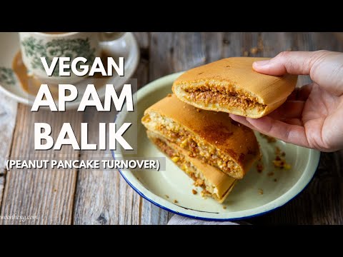 The ultimate Vegan Apam Balik - Peanut pancake turnover!