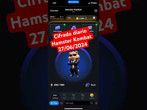 🚨HAMSTER KOMBAT Crifrado diario  27/06/2024💥🔥 #telegram #hamsterkombat #airdrop #crypto