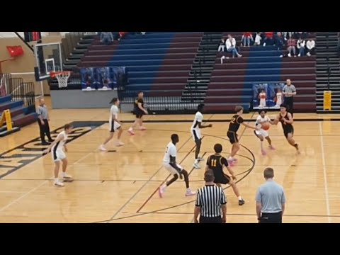 Basketball high school boys game hitting 3-pointers and playing good defense #teamwork #goodgame