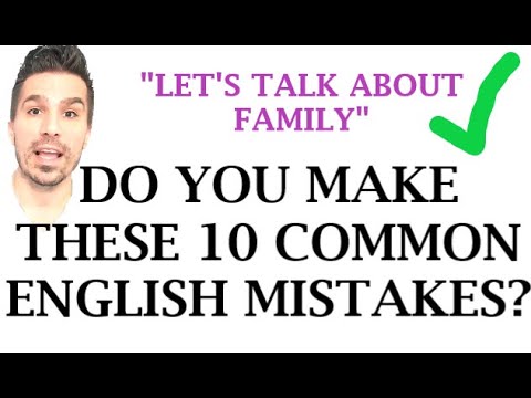 10 COMON ENGLISH MISTAKES (FAMILY EDITION)  #englishlearner #esltips #engvid #esil #englishlesson