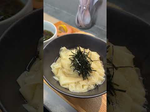 らぁ麺はんにゃで限定のワイド麺昆布水つけ麺食べてきた！