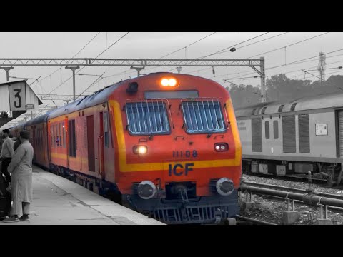 DEMU Passenger Departing from Jammu Tawi Railway Station