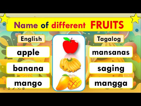 FRUITS ll English and Tagalog ll Learn the different name of fruits ll Teacher Ana Online Learning