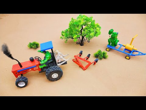 Creative tractor plough machine science project | Mini tractor supply water pump diesel engine