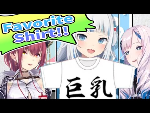 Marine and Reine Was Suspicious About Gawr Gura's Favorite Shirt [ENG SUB] Hololive