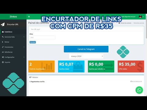 NOVO ENCURTADOR DE LINKS COM CPM DE 35 REAIS EM 2024 : RENDA EXTRA