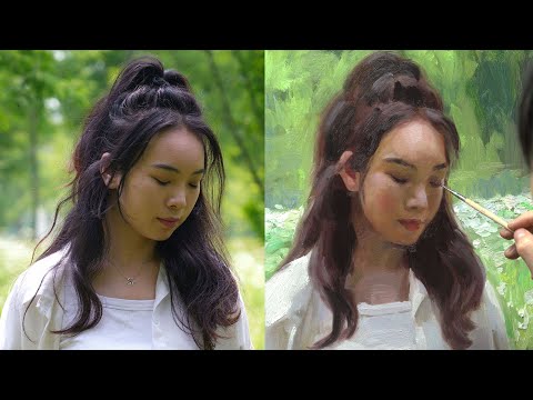 如何画印象派风格外光人像 How to Paint Impressionist-Style Outdoor Light Portraits