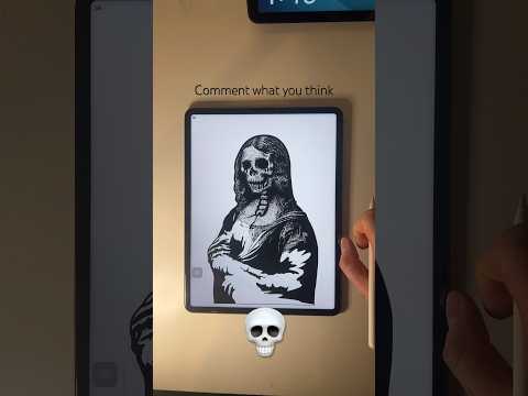 Dead Mona Lisa Drawing on iPad #monalisa #ipadpro #procreate #pointillism #dotart #drawing #artist