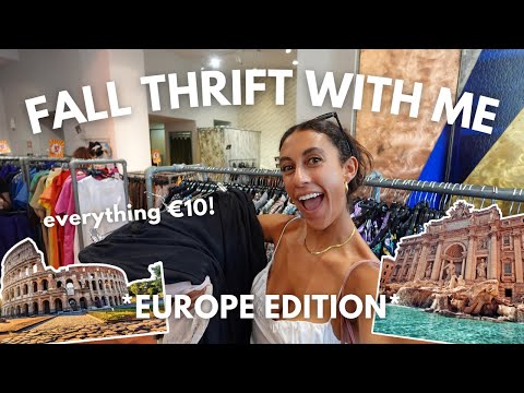 FALL 2023 Thrift With Me *in Europe* | AMAZING thrift store fashion finds in Rome, Italy!