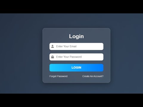 Animated Login Form Using HTML and CSS