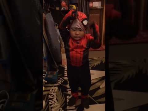 【パート2】#スパイダーマン になりたい#2歳児～#数ヶ月前 の#リベンジ～【数ヶ月前の動画はコメント欄へ】