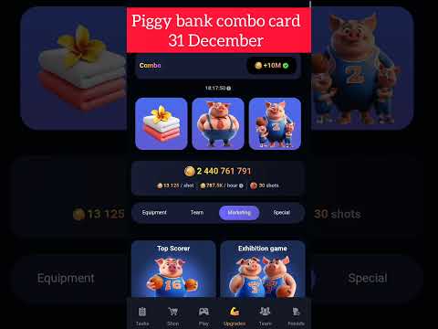 PIGGY BANK 31 DECEMBER COMBO CARD