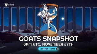 $GOATS AIRDROP SNAPSHOT and LISTING DATE ANNOUNCED (listing price revealed)