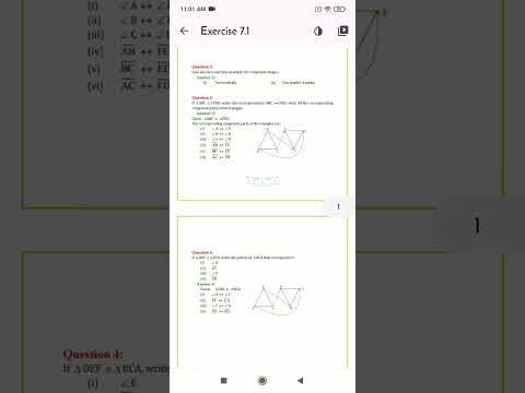 Class 7 maths ch 7 congruence of triangle ex 7.1 solution #mathproblems #mathlogic #guidedmath