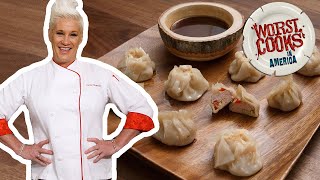 Anne Burrell Makes Shrimp Shumai | Worst Cooks in America | Food Network