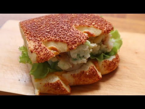 馬鈴薯酪梨蝦仁沙拉三明治 Potato Avocado Shrimp Salad Sandwich  午餐吃什麽 低脂料理