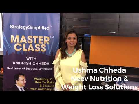 Ushma Chheda, Founder, Neev Nutrition & Weight Loss Solutions, At Business Scaling Up MasterClass®.