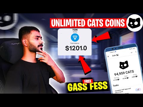 HOW TO GET FREE GAS Fee in TON Wallet || UNLIMITED CATS COIN TRICK || CATS AIRDROP UPDATE