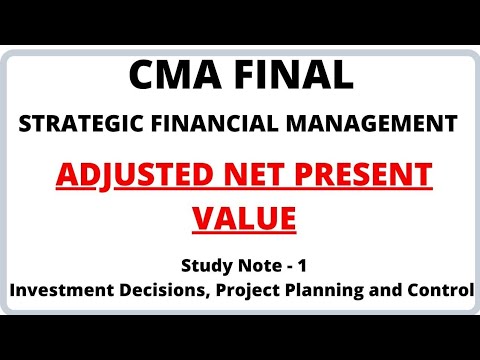 Adjusted NPV | Study Note 1- Investment Decisions | Strategic Financial Management | CMA Final