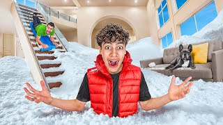 I Filled my ENTIRE House with Snow *don’t try this*