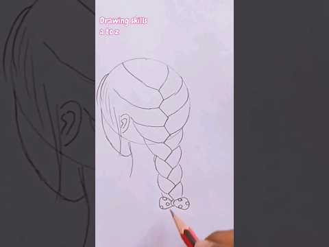 Easy girl braids drawing /Check description for tutorial #shorts #viral