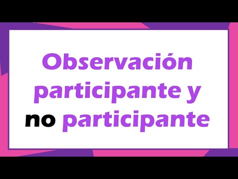 Observación Participante y No participante