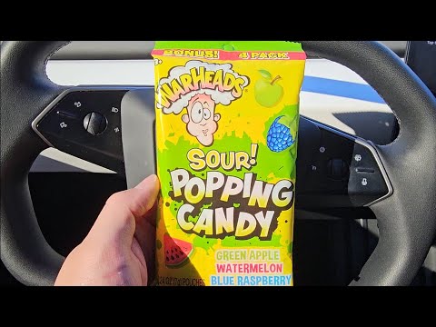 Dollar Tree Item Review Warheads Sour Popping Candy Green Apple Watermelon Blue Raspberry Taste Test