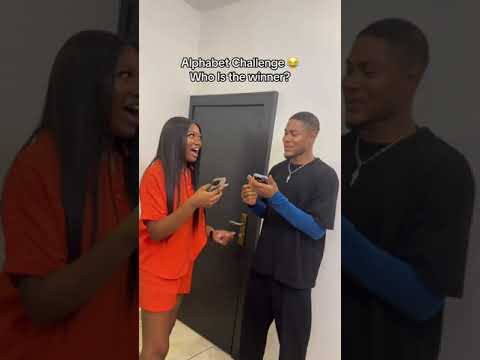 Chinenye Nnebe and Clinton Joshua playing alphabets challenge #shorts