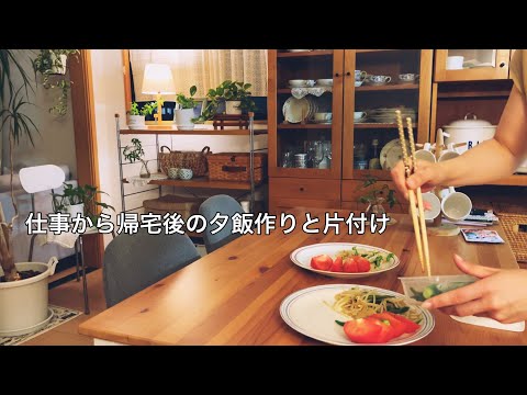 【平日】フルタイム勤務から帰宅後２時間で簡単な夕食作って食べて片付ける金曜日 / キッチンリセット