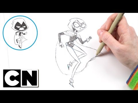 Teen Titans Go! | How to Draw: Raven (Goth Style) | Cartoon Network