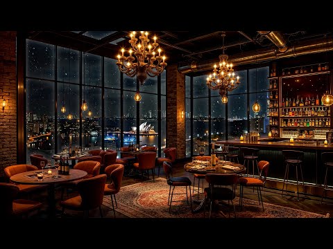 Late Night Jazz Bar for Relax, Study, Sleep ~ Gentle Jazz Saxophone Music in Cozy Bar Ambience