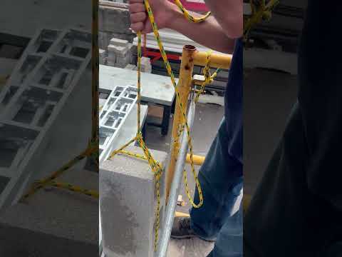 Students learn how to hoist objects from a scaffold. Part 2