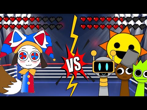 The Digital Circus vs All Sprunki meme battle animation