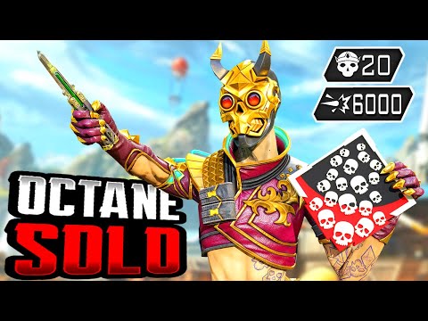 SOLO OCTANE 20 KILLS & 6000 DAMAGE (Apex Legends Gameplay)