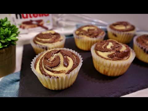 Easy Self-Frosting Nutella Cupcakes | Small Batch Cupcake Recipe