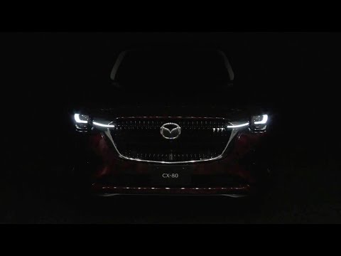 【商品説明】MAZDA CX-80 ライト点灯シーン