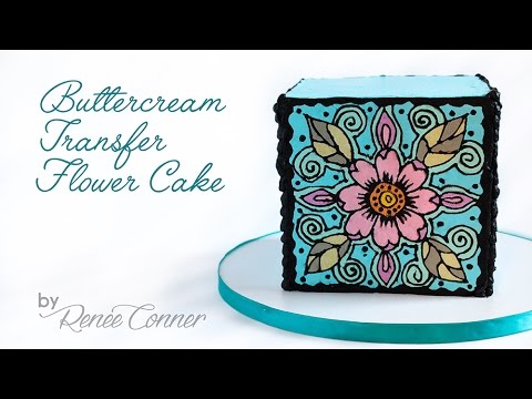 Buttercream Transfer Flower Cake