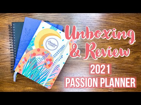 2021 Passion Planner Unboxing  & Spiral Pen Text