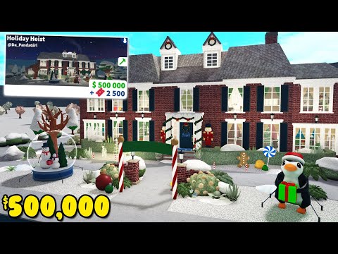 BUYING The NEW BLOXBURG CHRISTMAS UPDATE PREBUILT HOUSE!