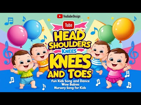 Head Shoulders Knees and Toes |Fun Kids Song and Dance|Wow Babies| Nursery Song For Kids|#kidssongs