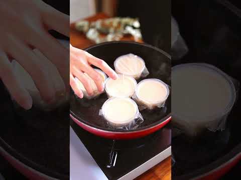 プッチン容器で作るプリン🍮｜komugikodaisuki #shorts #cooking #recipe