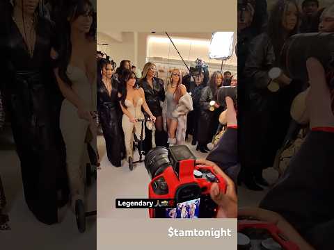 Kim Kardashian LaLa Anthony Ciara Teyana Taylor and Cardi B at the Skims pop up !  #tamtonight