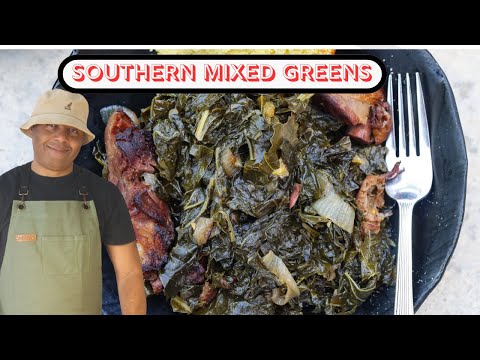 How To Make Southern Style Mixed Greens | Easy & Delicious Mess 'O Greens Recipe