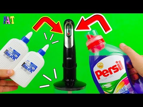 HOW TO MAKE THE SLIME IN THE BLENDER FROM THE ADHESIVE PEAK AND PERSILED!