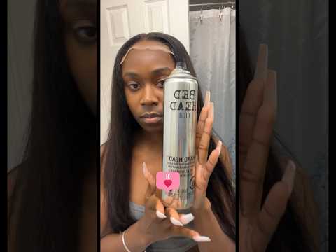 GLUELESS MIDDLE PART CLOSURE WIGINSTALL| *NO BABY HAIR* |  #shorts #viral #beauty #hair #fyp #wigs