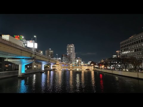 大阪　大江橋から　クリスマスイルミネーション 2024/12