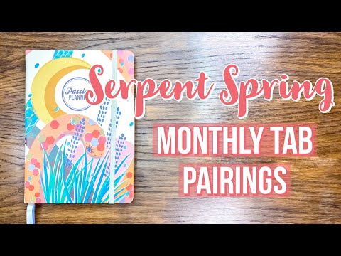 Monthly Tabs for the Serpent Spring Passion Planner